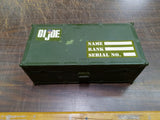 GI Joe Footlocker 1993 Green Storage Box Locker W Tray & Rope Latches Empty