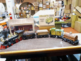 Vtg Jim Beam Railroad Decanters EMPTY JB Turner Barrel Car Caboose Wood Freight