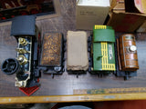 Vtg Jim Beam Railroad Decanters EMPTY JB Turner Barrel Car Caboose Wood Freight