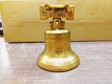 Vintage 1969 Gold Finish Liberty Bell EMPTY Decanter Philadelphia Blend Whiskey