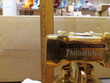 Vintage 1969 Gold Finish Liberty Bell EMPTY Decanter Philadelphia Blend Whiskey