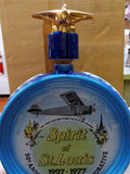 Vtg 1977 Ezra Brooks EMPTY Decanter Spirit Of St Louis 50 Year Anniv Collectible
