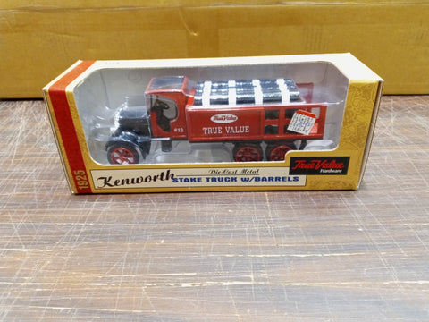 Vtg 1925 Stake Truck W Barrels Kenworth True Value Hardware #13 Die Cast Metal