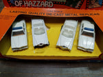 Vtg 1981 ERTL Dukes Of Hazzard Toy Cars TV 1/64 Die Cast 4 pack Set Orig Box!