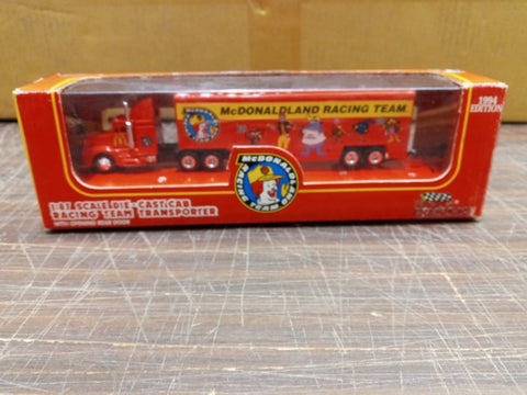 1994 McDonaldland Racing Team Diecast Cab Transporter Racing Champions Grimace