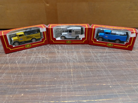 1993 Cameo Amoco Regular Silver & Ultimate Lead-Free Village Collection Die-Cast