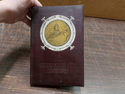 Vtg 1946 United States Ship Wisconsin Calendar Notepad Pictures Crew Unwritten