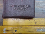 Vtg 1946 United States Ship Wisconsin Calendar Notepad Pictures Crew Unwritten