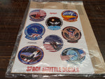 Vtg NASA Space Shuttle Decals National Aeronautic Administration Mission History