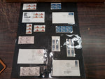 Vtg Album Postage Stamp Blocks & Philately Collection Envelopes Postmark Variety