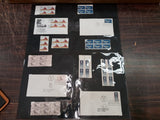 Vtg Album Postage Stamp Blocks & Philately Collection Envelopes Postmark Variety