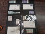 Vtg Album Postage Stamp Blocks & Philately Collection Envelopes Postmark Variety