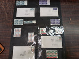 Vtg Album Postage Stamp Blocks & Philately Collection Envelopes Postmark Variety