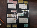 Vtg Album Postage Stamp Blocks & Philately Collection Envelopes Postmark Variety
