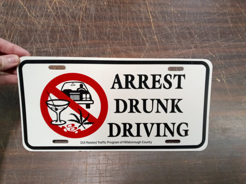 DUI Traffic Program Hillsborough County Arrest Drunk Driving License Plate