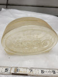Vtg Gas & Oil Advertising Save At Your Esso Dealer Clear Plastic Coin Bank 60's