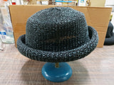 Vtg Black Mesh-Like Nylon Ravon Italy No Wash Hat Platania RN75341 Medium/Large