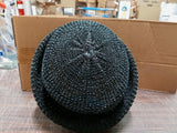 Vtg Black Mesh-Like Nylon Ravon Italy No Wash Hat Platania RN75341 Medium/Large