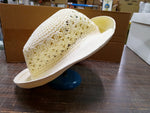 Vtg 100% Paper Beige Cream Sun Hat Womens Packable Hat Beach Style Medium/Large