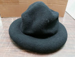 Vtg Black 100% Wool Womens Hat Betmar #B561 Made In China RN29219 Medium/Large