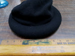 Vtg Black 100% Wool Womens Hat Betmar #B561 Made In China RN29219 Medium/Large