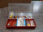 Fishing Tackle Box W Assorted Lures Felmlee Spinners Summertime Fishing Sporting