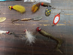 Fishing Tackle Box W Assorted Lures Felmlee Spinners Summertime Fishing Sporting