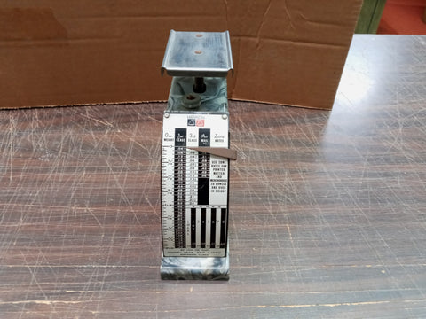 Vtg 1960 Hanson Marbled 2LB Parcel Postal Scale Model 1546 Northbrook Illinois