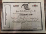 Vtg Palm Folder Mfg Capital Stock Certificates New York November 4,7 & 30 1887