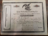 Vtg Palm Folder Mfg Capital Stock Certificates New York November 4,7 & 30 1887