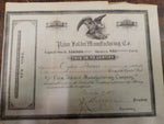 Vtg Palm Folder Mfg Capital Stock Certificates New York November 4,7 & 30 1887