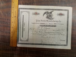 Vtg Palm Folder Mfg Capital Stock Certificates New York November 4,7 & 30 1887