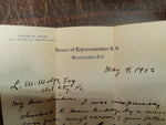 Vtg Envelope Handwritten Letter Peter M. Speer Signature House Representative