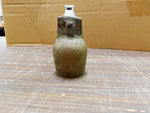Vtg Three Brass Flowered Leaves Etched Bells W Steel Mount Doorbells Decorations