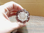 Vtg Frankfort 1900's Ruby & Clear Shot Glass Toothpick Holder Souvenir Flash Cut