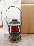 Vtg Dietz Vesta Red Glass B.R.& P.RY. Railroad Lantern New York USA Oil Lamp