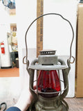 Vtg Dietz Vesta Red Glass B.R.& P.RY. Railroad Lantern New York USA Oil Lamp