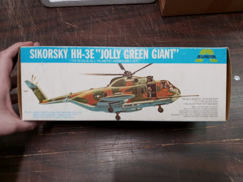 Vtg Sikorsky HH-3E Jolly Green Giant 1/72 Scale All Plastic Kit Aurora 1972