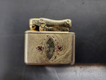 Vtg Gold Kreisler Butane Lighter LH Initials Engraved Original Box Collectible