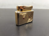 Vtg Gold Kreisler Butane Lighter LH Initials Engraved Original Box Collectible