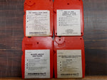 Vtg Lot Of 12 Cartridges 8 Track Tapes Various & Carrying Case W Latch Untested