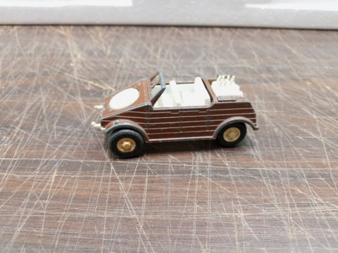 Vtg Brown TootsieToy Kubelwagen Jeep Diecast Collectible German Military Vehicle