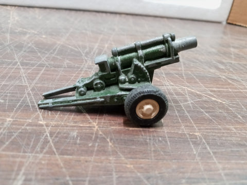 Vtg Tootsie Toys Howitzer Cannon #2 Green Artillery 1969 Collectible Diecast