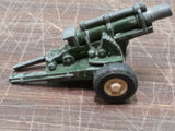 Vtg Tootsie Toys Howitzer Cannon #2 Green Artillery 1969 Collectible Diecast