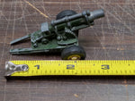 Vtg Tootsie Toys Howitzer Cannon #2 Green Artillery 1969 Collectible Diecast