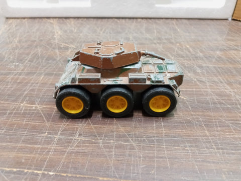 Vtg Armored Car Tootsie Toy 1970's Mark #2 Military Toy Tank Camouflaged Diecast