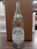 Vtg Retro Clear Glass Soda Bottle PBW One Quart 32 FL OZ ACL Manor Pennsylvania