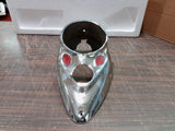 Vtg Cat Eye Dash Cover OEM Re-chrome Knucklehead Flathead Harley Original