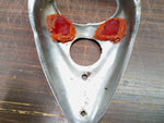 Vtg Cat Eye Dash Cover OEM Re-chrome Knucklehead Flathead Harley Original