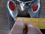 Vtg Cat Eye Dash Cover OEM Re-chrome Knucklehead Flathead Harley Original
